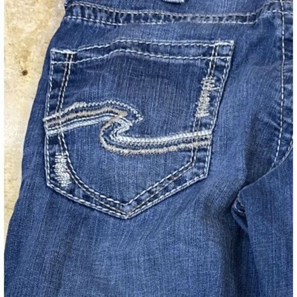 Silver Zac Jeans Relaxed Fit Straight Mens Thick Stitch Jeans Size 33 (34X30) - Picture 4 of 14